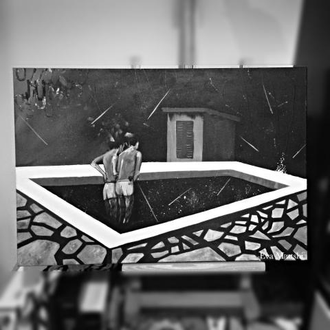 Acryl on Canvas - jump - 40x60cm - sold