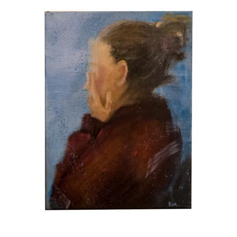 <p>Self.<br />
30 x 40 cm<br />
Oil on streched canvas<br />
My first attempt at oil painting.<br />
Thank you Nico Vaerewijck for the guidance.</p>
