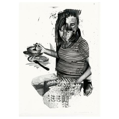 <p>Ik zou je willen zijn<br>of nee, gewoon een stukje absorberen.<br>een beetje samen smelten,<br>zodat ik je vanbinnen en vanbuiten ken<br><br><strong>mama en ik&nbsp;</strong><br>(deel van een serie)<br><strong>potlood en inkt op papier</strong><br><strong>21x14,8 cm</strong><br><strong>SOLD</strong></p><p>I would like to be you,<br>or just, absorb you a little.<br>Have us melt together,<br>so I can know you inside and out.</p>