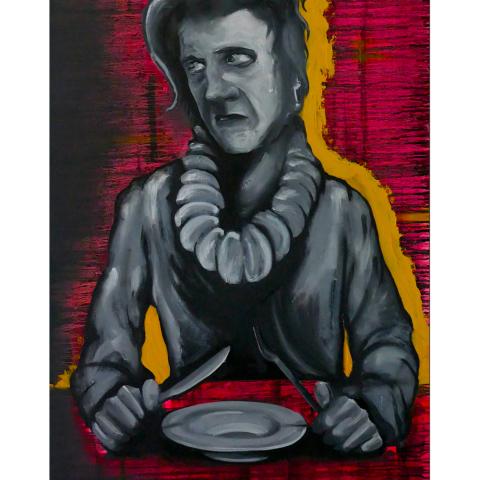 <p>Niets tekort<br>Olieverf op doek<br>120 x 80 cm</p><p>€ 1200<br>eva@mpatshi.be bij interesse&nbsp;</p>